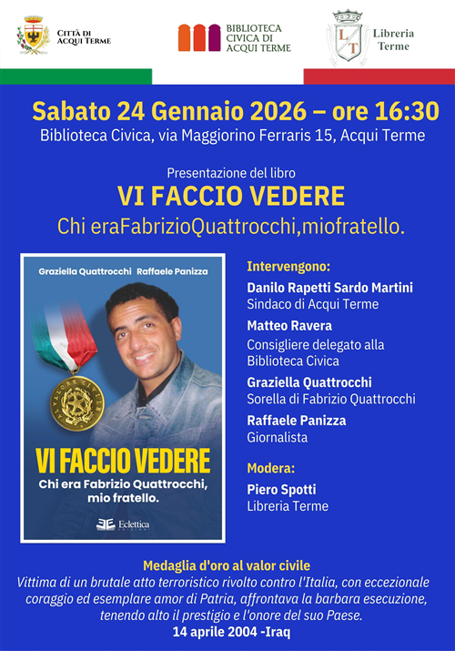 Presentazione del libroÂ Vi faccio vedere â€“ Chi era Fabrizio Quattrocchi, mio fratello.