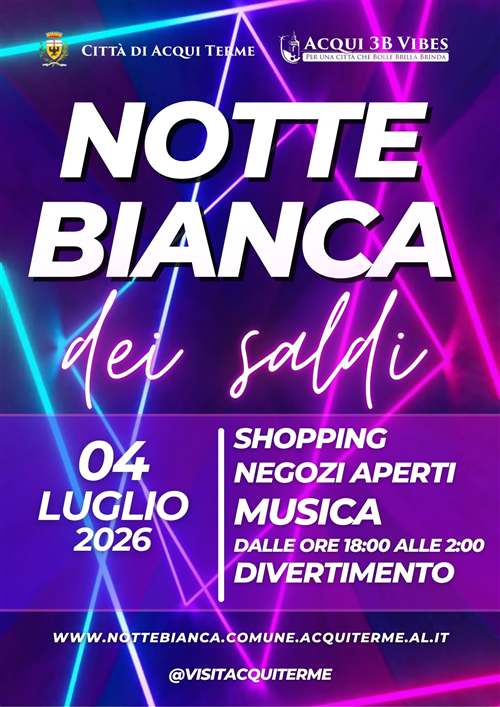 Acqui Terme si prepara alla Notte Bianca dei Saldi
