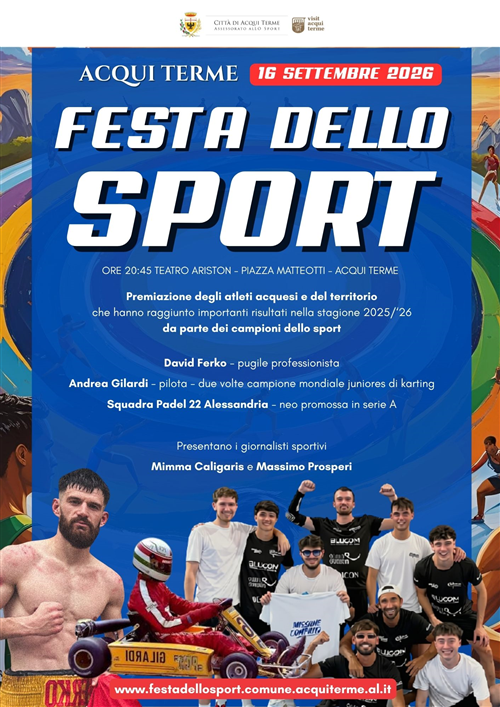 Festa dello Sport, il Teatro Ariston apre la quarta edizione: premiazione dei campioni e delle eccellenze sportive acquesi e del territorio.
