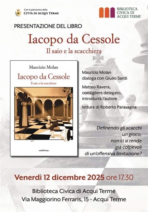 Maurizio Molan presenta il nuovo libro "Iacopo da Cessole. Il saio e la scacchiera"