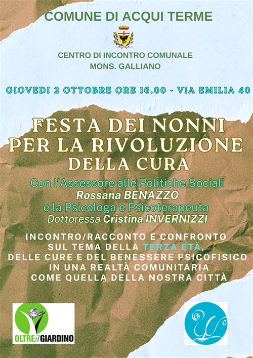 Festa dei nonni per la rivoluzione della cura