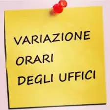 Variazione orari ufficio Tributi e Recupero Crediti