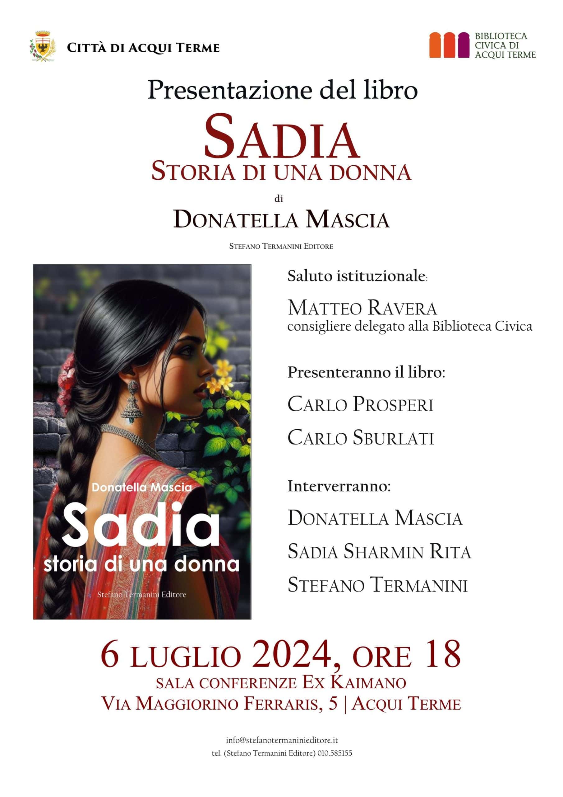  Presentazione del libro “Sadia, storia di una donna”