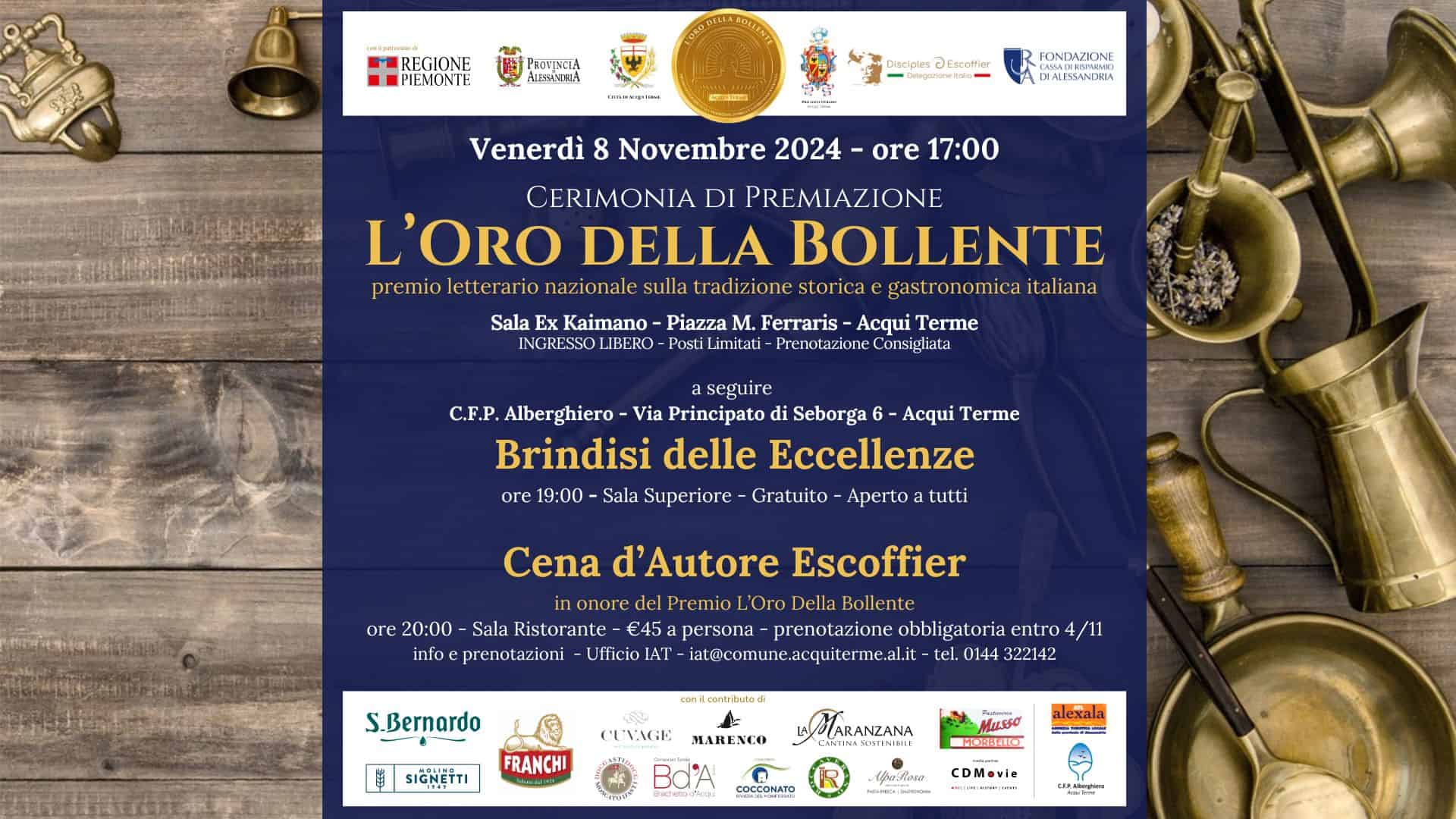  IL PREMIO “L’ORO DELLA BOLLENTE” ANNUNCIA GLI AUTORI VINCITORI DELLA 2 EDIZIONE